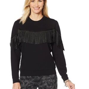 Black Fringe Sweater